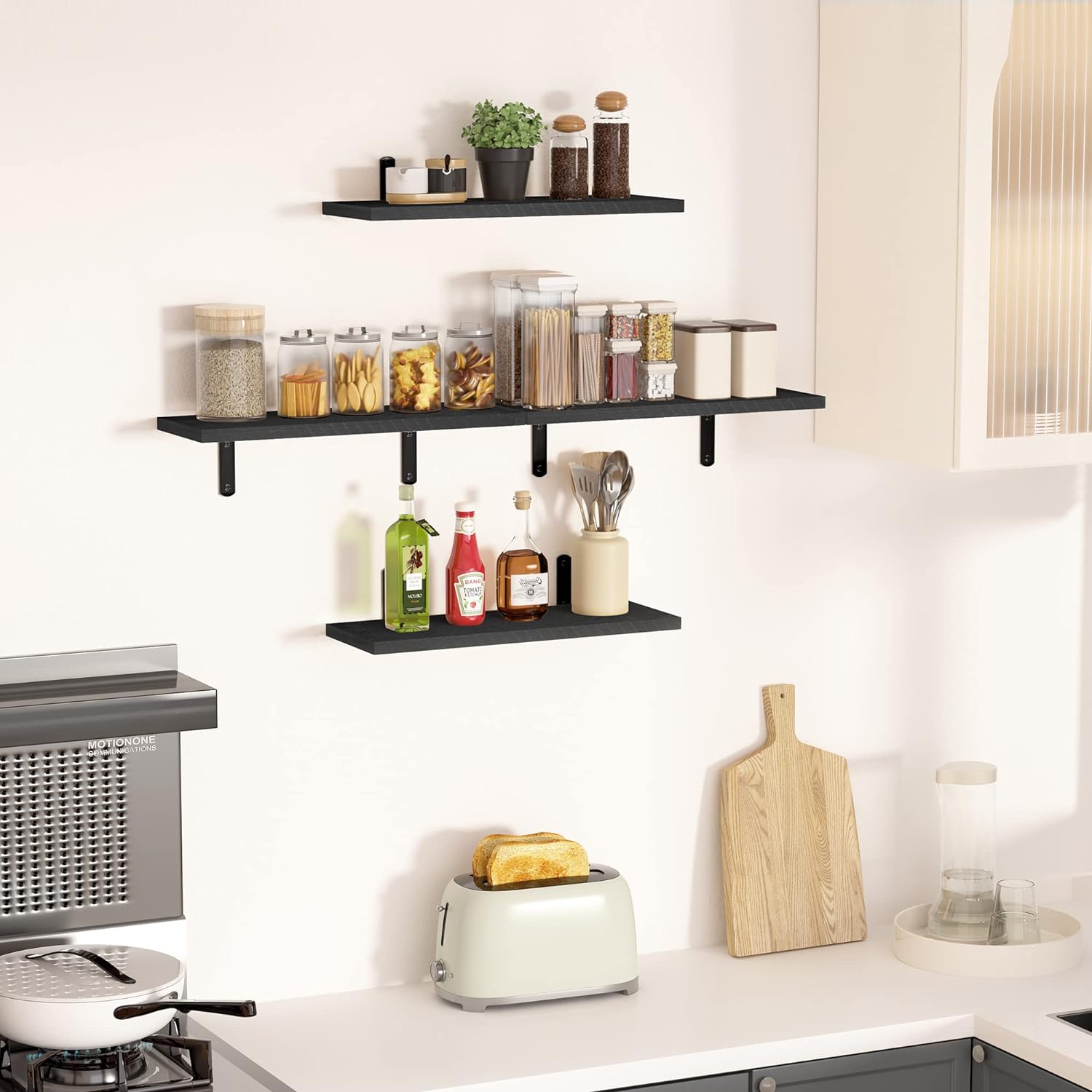Floating Shelves for Wall Decor Storage, Dark Brown Wall Mounted Shelves, Sturdy Small Wood Shelves Hanging for Bedroom, Living Room, Bathroom, Kitchen, Corner, Book Shelves, Storage Shelves -Set of 5 Floating Shelves for Wall Decor Storage, Dark Brown Wall Mounted Shelves, Sturdy Small Wood Shelves Hanging for Bedroom, Living Room, Bathroom, Kitchen, Corner, Book Shelves, Storage Shelves -Set of 5
